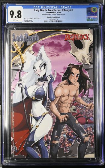 Image of Lady Death: Treacherous Infamy #1 CGC 9.8 Diabolical Duo Edition A (219/250)