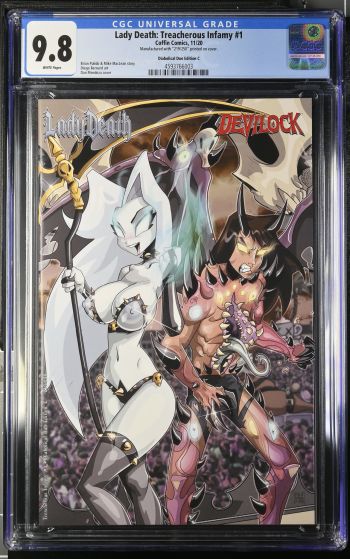 Image of Lady Death: Treacherous Infamy #1 CGC 9.8 Diabolical Duo Edition C (219/250)