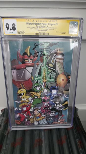Image of Mighty Morphin Power Rangers #3 CGC 9.8 Signed by Jason David Frank and Amy Jo Johnson