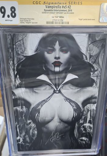 Image of Vampirella #2 CGC 9.8 Signed by Stanley "Artgerm" Lau