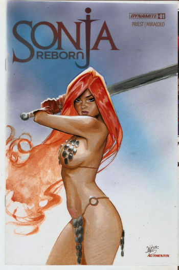 Image of sonja reborn blank cover original art by jefter
