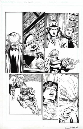 Image of SOLAR MAN OF THE ATOM ORIGINAL PUBLISHED ART SIGNED JIMMY PALMIOTTI