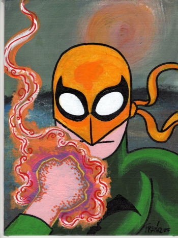 Image of IRON FIST ACRYLIC ORIGINAL ART SIGNED FRANCO