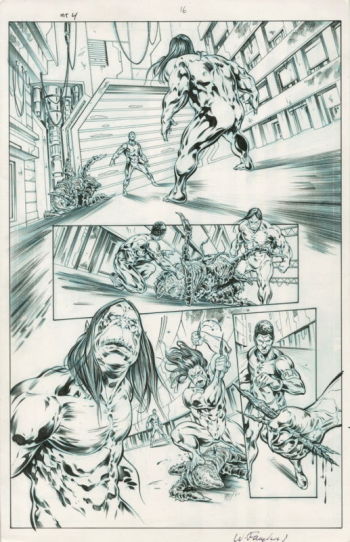 Image of MR. TERRIFIC #4 PUBLISHED INKED OA BY GIANLUCA GUGLIOTTA & SIGNED WAYNE FAUCHER