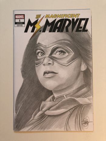 Image of Ms. Marvel Pencil Sketch Cover