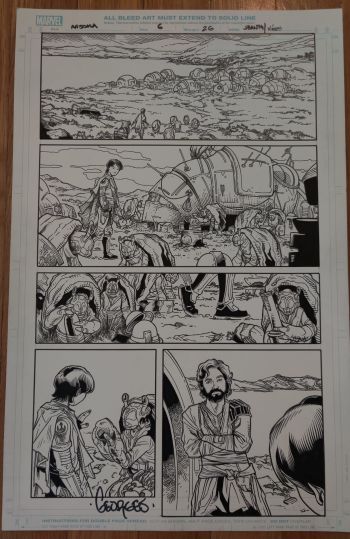 Image of Star Wars Ahsoka 6 Page 26, Georges Jeanty & Dexter Vines, Signed by Georges Jeanty