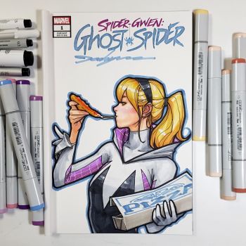 Image of Spider gwen pizza