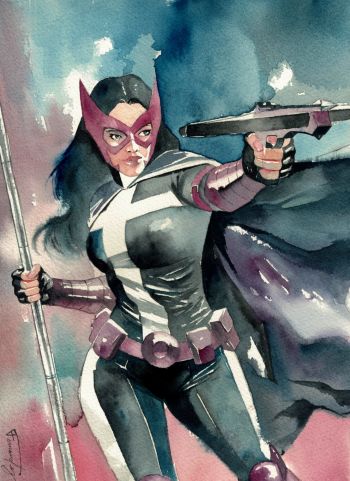 Image of Huntress Watercolor Illustration