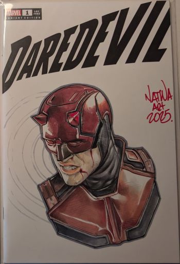 Image of Daredevil Bust Sketch by Nate Melendez