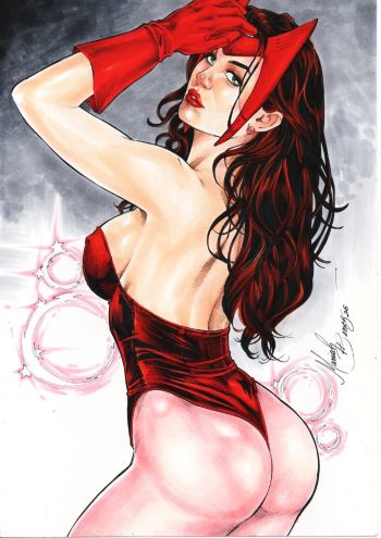 Image of Scarlet Witch 9x12 by Mariah Benes