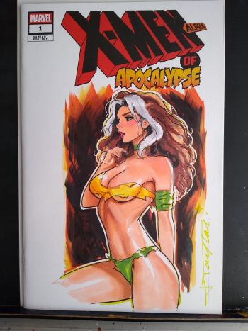 Image of Rogue Savage Land Original Sketch on X-Men Blank Cover