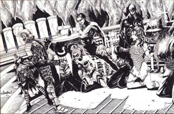 Image of Batman Family & Villains by Jimbo Salgado (11x17)