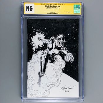Image of Nova (Anwen Bakian) Blank Comic Cover Art CGC NG Signed & Sketched by Sean Chen
