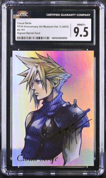 Image of Cloud Strife #2-101 FFVII Art Museum Vol. 2 Signed Secret Card CGC 9.5