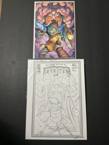 Image of Dorc #1 Approved Preliminary Sketch and Signed Published Copy by Ale Garza
