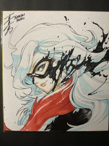 Image of Venomized Black Cat Shikishi by Satoshi Shiki