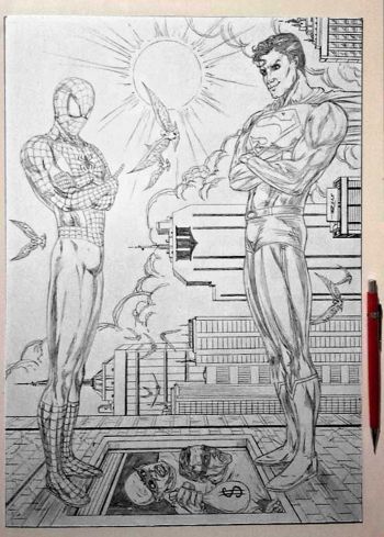 Image of Spiderman Superman 🔥 MARVEL vs DC⭐️