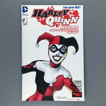 Image of Harley Quinn Invades Comic-Con Sketch Cover by Richard Friend