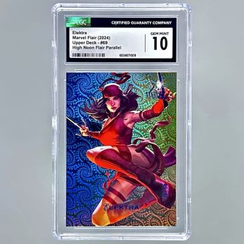 Image of Elektra #69 Marvel Flair High Noon Parallel CGC 10
