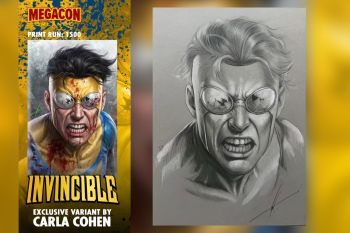 Image of Invincible Cover Original Sketch by Carla Cohen