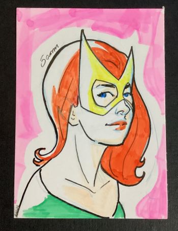 Image of Marvel Girl - Personal Sketch Card 