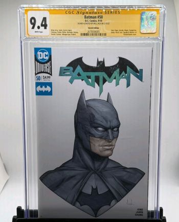 Image of Batman #50 CGC 9.4 Signed & Sketched by Will Jack