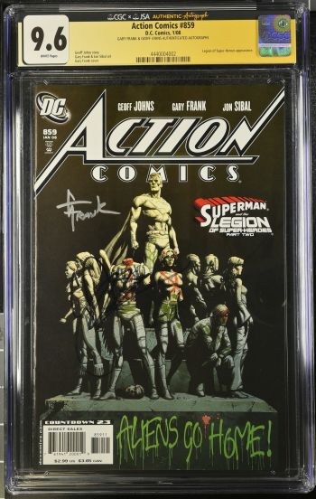 Image of Action Comics #859 CGC 9.6 Signed by Gary Frank & Geoff Johns