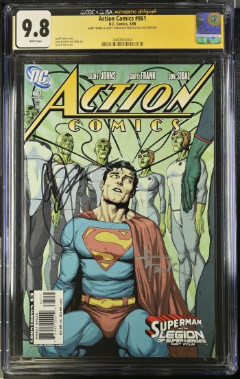 Image of Action Comics #861 CGC 9.8 Signed by Gary Frank & Geoff Johns