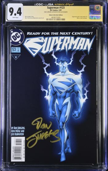 Image of Superman #123 CGC 9.4 Signed by Dan Jurgens