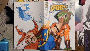 Image of 2 D’orc 1 blanks, 1 b/w and 1 color with glow in the dark 