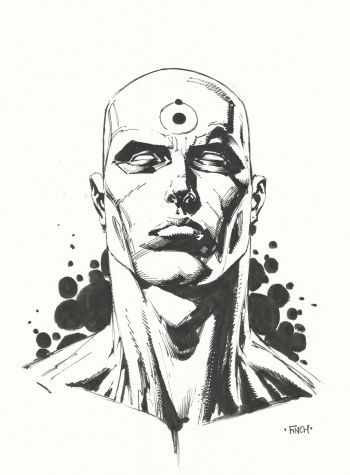 Image of Dr. Manhattan sketch by David Finch