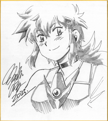 Image of Mian Toris shikishi sketch by Manabe Jouji