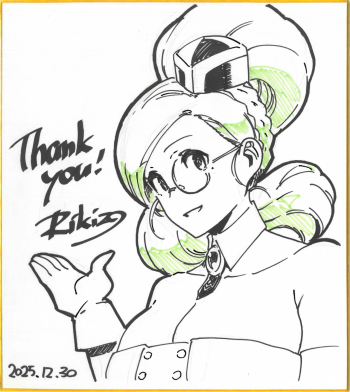 Image of Louisa Farmel shikishi sketch by Rikizo