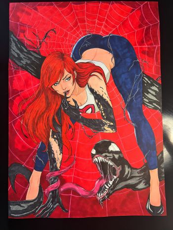Image of Mary Jane and Venom ART by Renato (11"x17")