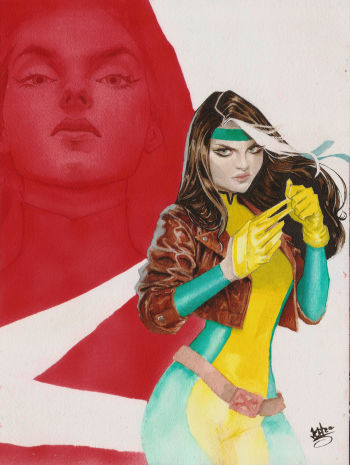 Image of rogue x-men original art by jefter 