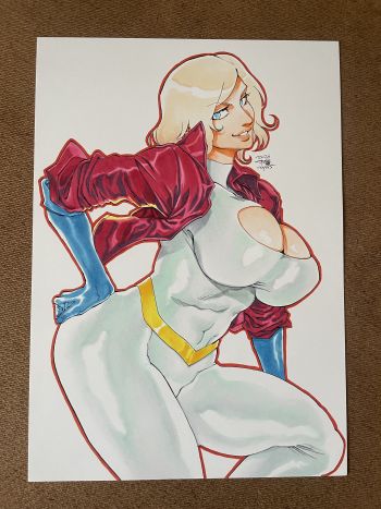 Image of Power Girl by SHIKAGO Size A4