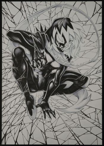 Image of Original Art - Gwenom MTG Token Card by Ruby Ling