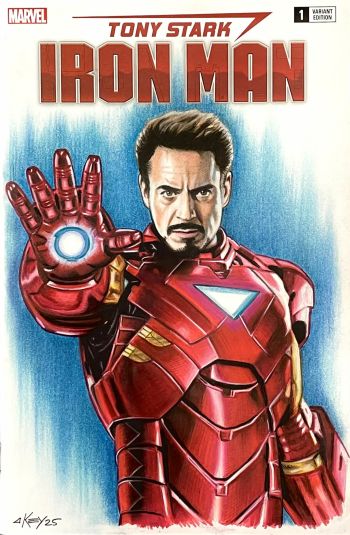 Image of Tony Stark: Iron Man #1 Custom Sketch Cover