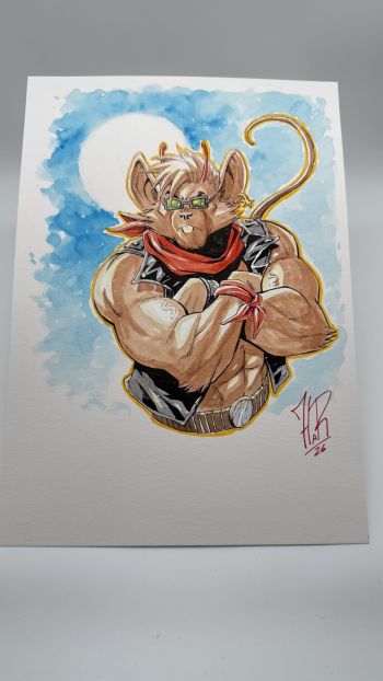 Image of Throttle (Biker Mice from Mars)Original Artwork by Jordi Tarragona