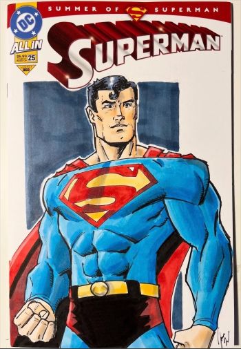 Image of DC Comics Superman All In 25 Custom Sketch Cover