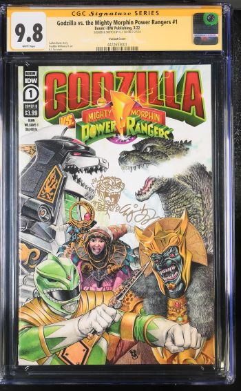 Image of Godzilla vs. the Mighty Morphin Power Rangers #1 | Variant Cover | CGC 9.8 | Signature Series