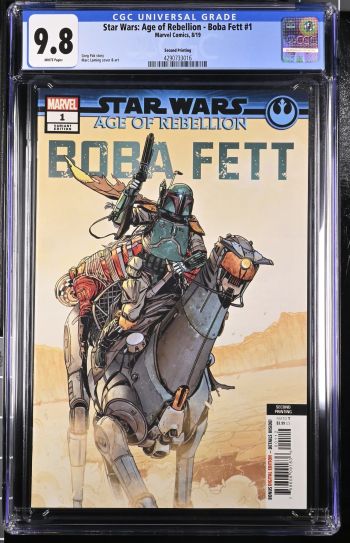 Image of Star Wars: Age of Rebellion - Boba Fett #1 | Second Printing | CGC 9.8 | Universal