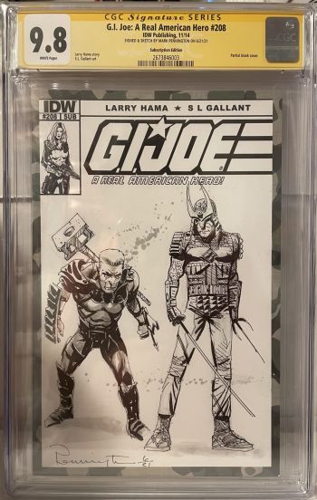 Image of G.I. Joe: A Real American Hero #208 | Subscription Edition | CGC 9.8 | Signature Series
