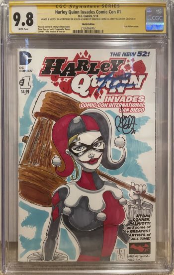 Image of Harley Quinn Invades Comic-Con #1 | Sketch Edition | CGC 9.8 | Signature Series