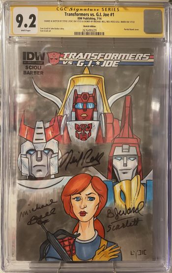 Image of Transformers vs. G.I. Joe #1 | Sketch Edition | CGC 9.2 | Signature Series