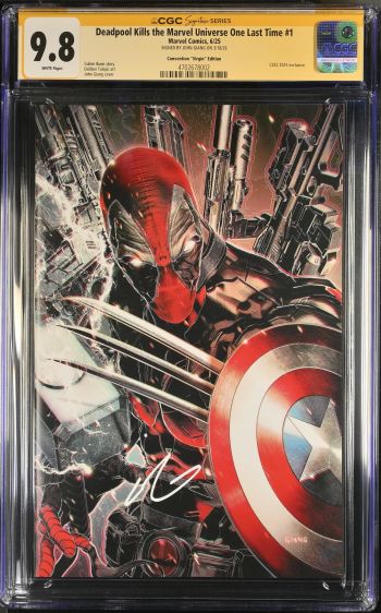 Image of Deadpool Kills the Marvel Universe One Last Time #1 CGC 9.8 Signed by John Giang
