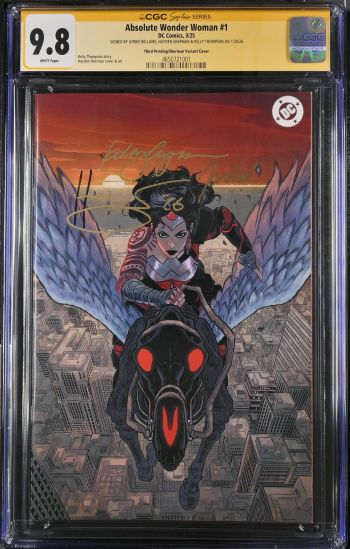 Image of Absolute Wonder Woman #1 | Third Printing | CGC 9.8 | SIGNED BY JORDIE BELLAIRE, HAYDEN SHERMAN & KELLY THOMPSON ON 1/30/26