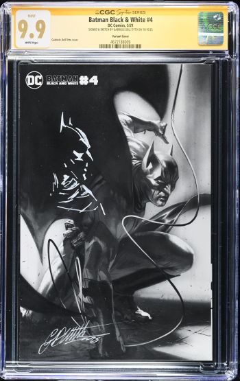 Image of Batman Black & White #4 CGC 9.9 Signed & Sketched by Gabriele Dell'Otto