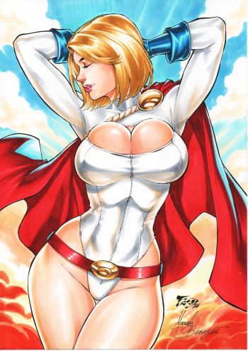 Image of Power Girl 9x12 Pin Up