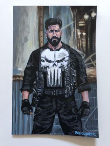 Image of Jon Bernthal Punisher Acrylic Sketch Cover